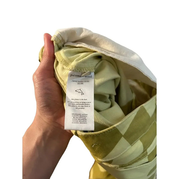 Paloma Wool Jump Pants in Lime Green Check - Picture 9 of 10